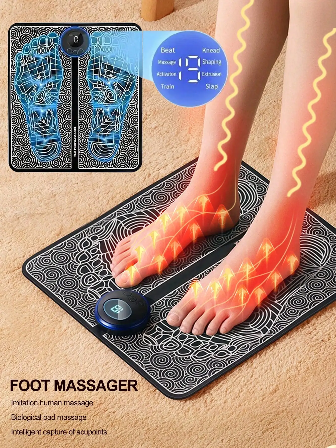 Ems Foot Massager - Kit de Masajeador Ems 2026, Almohadilla