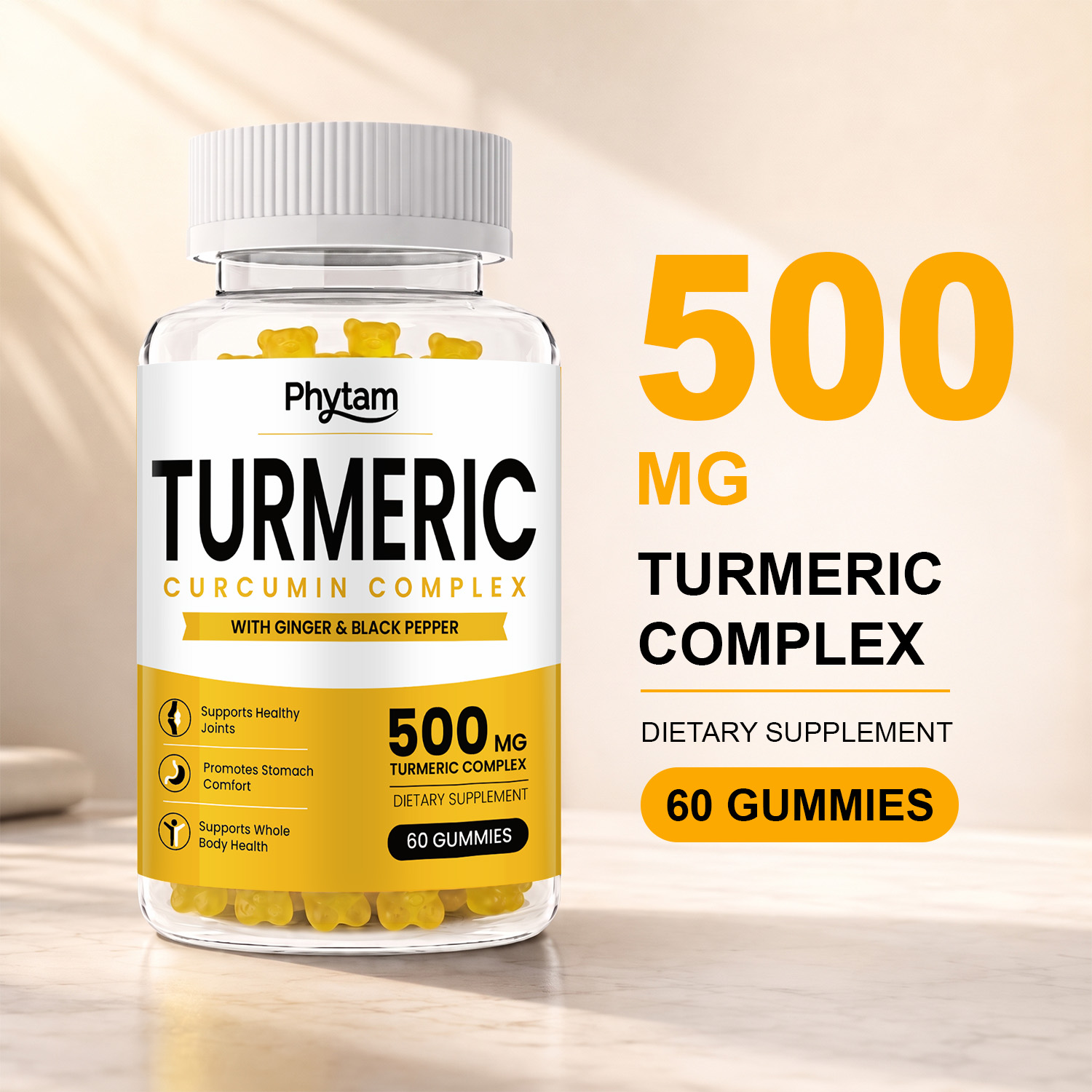 Health Wellness Gummies - Gomitas de Cúrcuma con Jengibre y