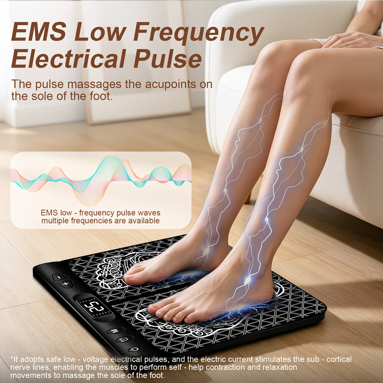 Masajeador de Pies EMS con 12  - Ems Foot Massager reseña y precio