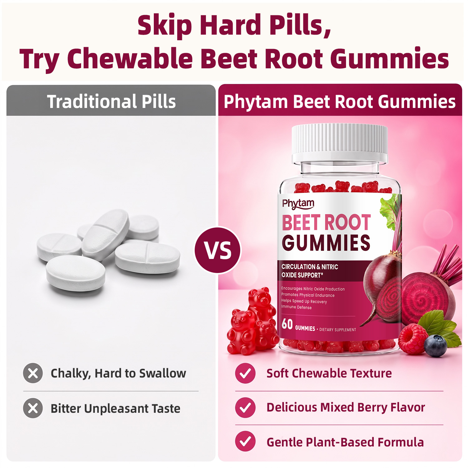 Suplemento de Remolacha, Sopor - Health Wellness Gummies reseña y precio