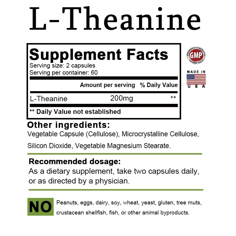 L-Teanina 200 Mg - Relajación, - Health And Wellness Promotion reseña y precio